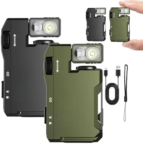 Mini lampe de poche G5 de qualité supérieure - 3 modes - Avec porte-clés - Luminosité de 400 lm - Rechargeable - Avec tête rotative à 180 degrés - Pour réparation de sac d'équipement