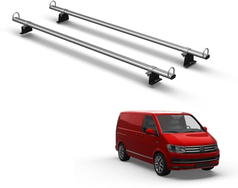 For VW Transporter T6 2015-2024 Roof Rack 2x Bars With Tie Points | Heavy-duty Steel Roof Bars with Anhor Points