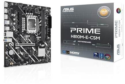 ASUS Prime H810M-E-CSM Intel® H810 mATX Commercial CSM Motherboard, LGA 1851, DDR5, PCIe 4.0, M.2, 1G LAN, HDMI, USB 3.2, AI PC-Ready, ASUS Control Center Express Support for SMB & IT Deployments