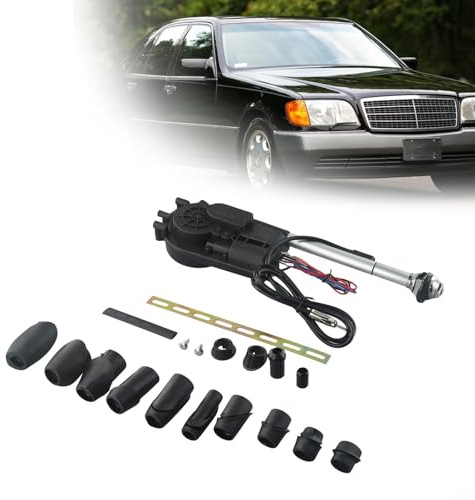 Auto-Antennensatz mit vollautomatischem Antrieb, Ersatz für Mercedes Benz-W140 W126 W124 W201. Ausziehbare FM/AM-Motorantenne zum Anschluss an ein Nachrüst-Autoradio