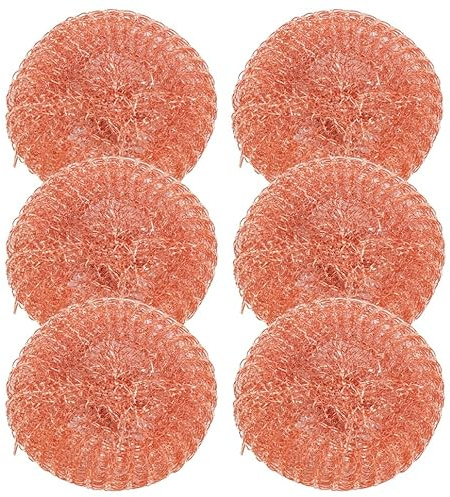 6 Pieza Esponja De Cobre Cepillo De Cobre para Platos Cepillo De Cocina Esponjas para Platos