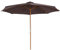 Outsunny Sonnenschirm gerade Gartenschirm Doppeldach aus Holz Polyester High Density Sonnenschutz Ø 3 x 2,5 m Schokolade