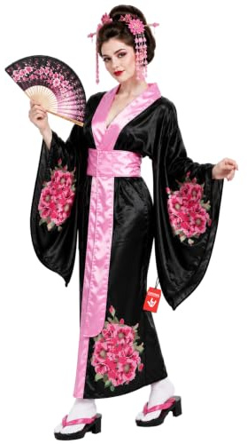 Fun Shack Déguisement Geisha Femme, Robe Traditionnelle Kimono, Costume Carnaval Chinois Femme, XL
