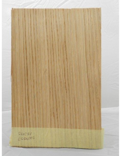 10 FOGLI DI IMPIALLACCIATURA DI LEGNO NAT. PER L'INTARSIO DI ROVERE 280 mm X 180 mm X 0,6 mm