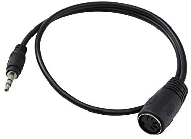 CERRXIAN - Cavo MIDI DIN a 5 pin da 3,5 mm, stereo TRS maschio a 5 pin femmina DIN professionale Premium (50 cm)