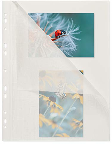 MASHPAPER Hojas de cartón fotográfico, con glassine, 65000425, Blanco, 50 hojas, 230x297mm