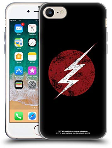 Head Case Designs Licenciado Oficialmente The Flash TV Series Aspecto Envejecido Logotipos Caso de Gel Suave Compatible con Apple iPhone 7/8 / SE 2020 & 2022