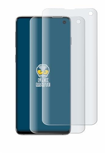 BROTECT Full-Cover Schutzfolie Matt für Samsung Galaxy S10 (2 Stück) - Full-Screen Displayschutz-Folie, 3D Curved, Anti-Reflexion