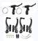 CNC Freni V-brake per Bicicletta, Kit Freno V Brake,Set Freni Bici a V Rim Anteriore e Posteriore per MTB/BMX/Gravel/City Bike,Braccio Lungo 110mm