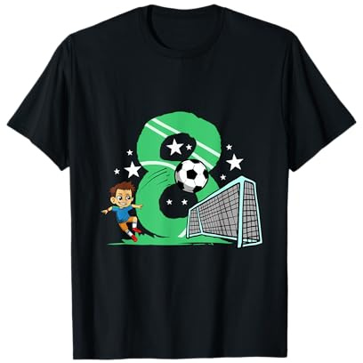 8° compleanno maglia calcio regalo 8 anni calciatore Maglietta