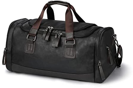 AULUDA Reisetasche,Leder Material Übernachtungstasche,65L Großen Raum mit Mehreren Fächern Geeignet für Männer und Frauen Turnbeutel Geeignet für Schwimmen,Fußball Fitness und andere Sportarten