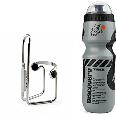 Riloer 650 ml in alluminio per bici, borraccia + supporto per bici da esterno RV