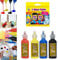 HOVUK Glass Paint Stained for Glass Painting Kit 4 Colors - 22ml Transparent Permanent for Kids Adults, Wine Glasses Windows Paint for Glass Art Painting Set
