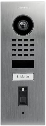 DoorBird D1101FV Fingerprint 50 Unterputz IP Video Türstation | Video-Türsprechanlage mit 1 Ruftaste, Fingerabdruckleser, WLAN, Bluetooth, HD-Video, Bewegungssensor, in Edelstahl V4A