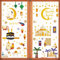 Ramadan Fensteraufkleber, 196 Stück Fensterbild Eid Mubarak, Ramadan Eid Mubarak Dekoration Fensterbilder Stern Halbmond, Ramadan Eid Mubarak Dekorationen, Fensterdeko Muslimische
