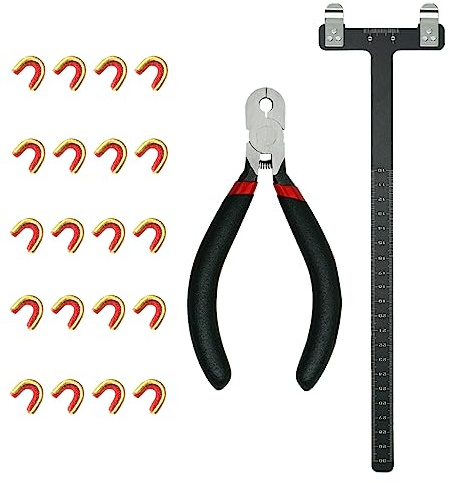 THREE ARCHERS Juego de cuerdas de arco con forma de T cuadrado de arco con pinzas para arco recurvo accesorios de tiro con arco