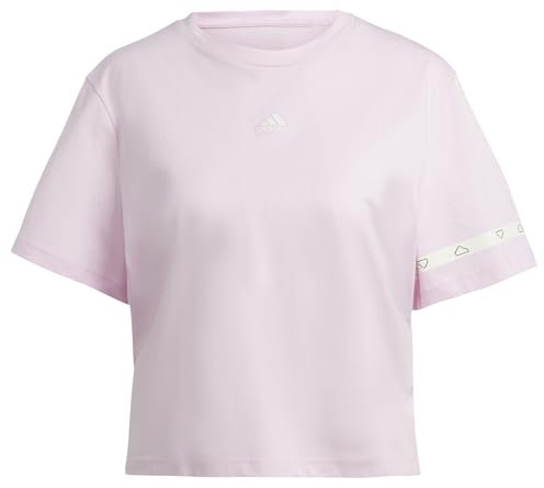 adidas Femme Brand Love Graphic Tee, Clear Pink, S