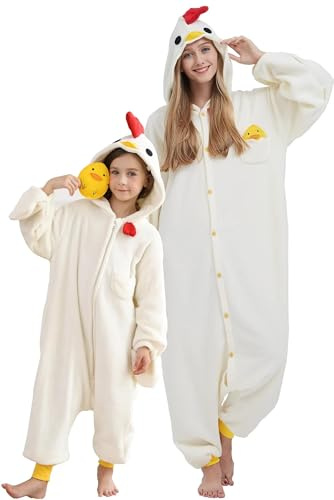 DarkCom Animal Onesie pour Enfants et Adultes,Vêtements de Nuit Combinaison Parent-Enfant Cosplay Halloween Kigurumi Costume Pyjama de Noël
