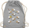 Turnbeutel Rucksack - Taschen - Schafe Schäfchen Schäfer Schaf Sheep Schafbauer Lustig Witzig - Unisize - Hellgrau - tasche+schaf schafen unschaf beutel mit gestochen sportbeutel rucksackbeutel