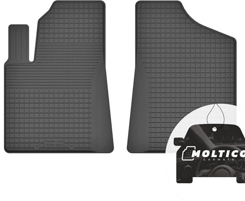 moto-MOLTICO Vorne Gummimatten Auto, 2-teiliges Set, Allwetter Gummi Fußmatten mit Rand, Antirutsch & Wasserfest Autoteppiche - passend für FIAT Seicento 1998-2010