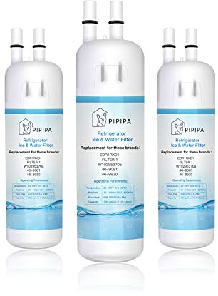 PIPIPA W10295370A tappi d'acqua di ricambio compatibili con EDR1RXD1, W10295370, P4RFWB, 46-9930, 46-9081 (confezione da 3)