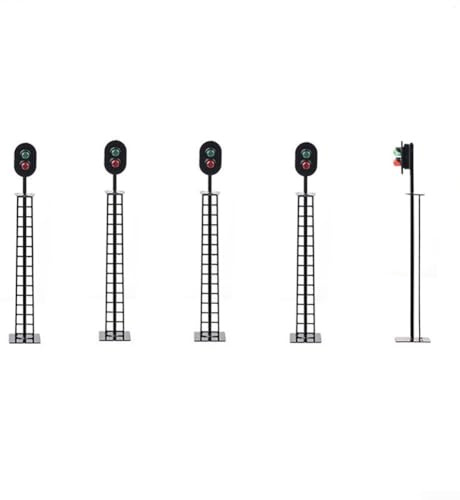 Modelleisenbahn-Lampe, 5 Stück, Signallampe HO, Maßstab 1:87, Modelleisenbahn, LED-Signale, 3/12 V Fußgängerlampe, Modell für Layout (zwei Lichter)
