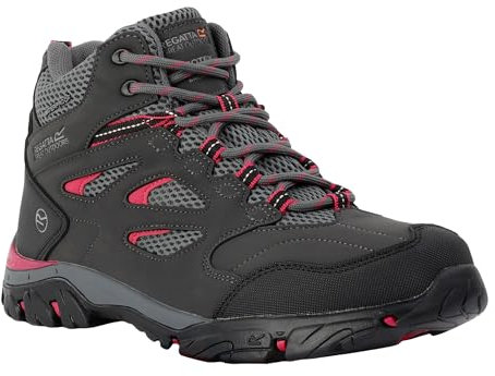 Regatta - Chaussures montantes de randonnée HOLCOMBE - Femme (38 FR) (Cendre/Rose fluo)
