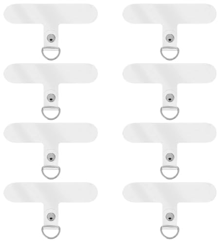 WKRTDY 8er Set Handy Lanyard Pads - Transparente Crossbody Handykette, strapazierfähig, multifunktional für iPhone und die meisten Smartphones, ohne Klebstoff,Perfekt zum Befestigen von Telefonen