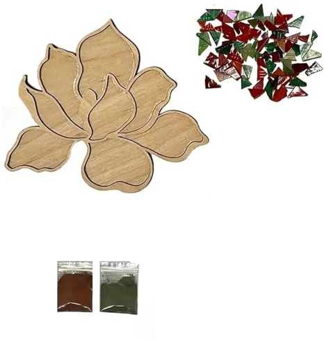 Diy-Mosaik-Kit Mosaik-Kunst-Set, Kreativität, handgefertigte Kunstwerke, Mosaikstücke, Lotusblumen-Design, Mosaikherstellung, Zubehör for Kunst und Handwerk Mosaik Kits (Color : Red)