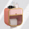 Tissting Toilettenpapier Halter, Wandhalterung für Toilettenpapierspender mit Schublade Selbstklebender Kunststoff Klopapierrollenhalter Box für Bad, Küche und Wohnzimmer(Rosa)