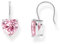 Thomas Sabo Ohrhänger mit pinkfarbenem Zirkonia-Herz 925 Sterlingsilber H2288-051-9