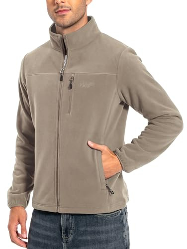 Pioneer Camp Veste polaire pour homme - Fermeture éclair intégrale - Légère, coupe-vent - Avec fermeture éclair