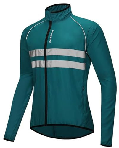 Men's Cycling Jacket Waterproof Breathable Summer UV Protection Reflective Lightweight Cycling Vest With Removable Sleeves Bicycle Cycling Jacket,D-XL