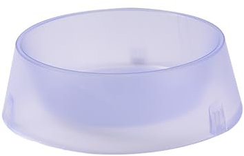 Pet Food And Water Bowl Plastic Dish For Dogs And Cats Wide No Tip Base Spills Large 1464Jhir (Purple, One Size)
