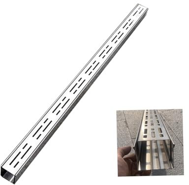 Jievmrs Abflussgitter Rinnenablaufset mit Metallabdeckung und Abflussrohr, Robuste Regenrinnen-Abflusssiebe und -Gitter für Den Außenbereich, 1,4 X 1,2 Zoll (Breite X Höhe)