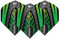 WINMAU Dart Flight - Prism Alpha Extra Thick 100 Micron - 1 Satz pro Packung (insgesamt 3 Dart-Flights) - Professionelles Dart Zubehör - Schwarze und Grün Dart Flüge