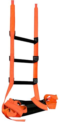 CRAYZA Fire Escape Ladder, 10 Feet Portable Safety Rope Ladder with 2 Hooks for 2-3 Story Homes, Multi-use for Kids and Adults