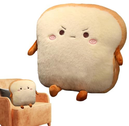 40cm Toast-Plüsch-Kissen, Toastbrot Kissen, Toastbrot Kuscheltier, Brotform Plüschkissen, Toast Brot Kissen, Toast Geschnittenes Brotkissen, Winter Supply Niedliches Handwärmer-Kissen-Geschenk