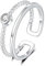 Ynkkvre 925 Silber Damen Ringe, Doppelring Offen Verstellbar Silber Ringe, Wasserfester Ring mit geschwungenem Design, Elegantes Design, Einfacher Damenring, Geschenk für Damen.