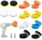 TNOMSNO 80mm Kit Polissage Voiture, 22 Pièces 80mm Polissage Pad Polissage Pad Éponge avec Adaptateur Perceuse M10, Pad Polissage pour Polissage de Voiture Meulage Cirage