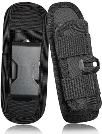 Funda Linterna Cinturon, Estuche para Linterna, Soporte Giratorio para Linterna, Funda de Linterna Rotación de 360°, Bolsa Molle de Seguridad para Linterna, Bolsa de Cintura Multifuncional