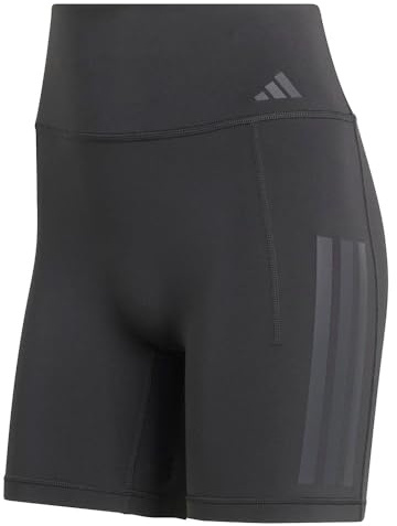 adidas Women's Optime Workout 3-Stripes Short Leggings, black, XXL 7 inch