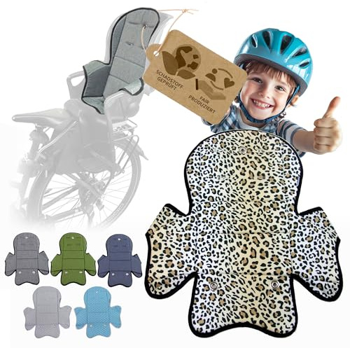 Ersatzbezug kompatibel mit Römer Jockey Kinderfahrradsitz Mod5 | Weiches Ersatzpolster, Sitzbezug, Waschbar bei 30°C (Leopardenmuster)