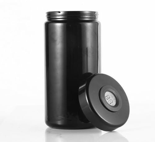 Ysislybin UV Schutz Luftdichte Aufbewahrungsglas 1000 ml, Vorratsglas mit Hygrometer und Thermometer im Deckel, Nachfüllbarer Stash Jar Gläser für Kaffee Tee Trockenwaren Gewürzbehälter