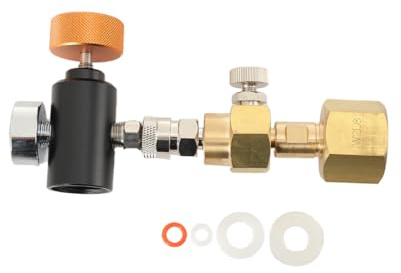 YILIKISS Co2-Nachfüllstation-Adapter Tr21-3 für Sodawassertank auf CGA320 W21.8-14 große CO2-Tanks, Schnelltrennanschluss, Aluminium
