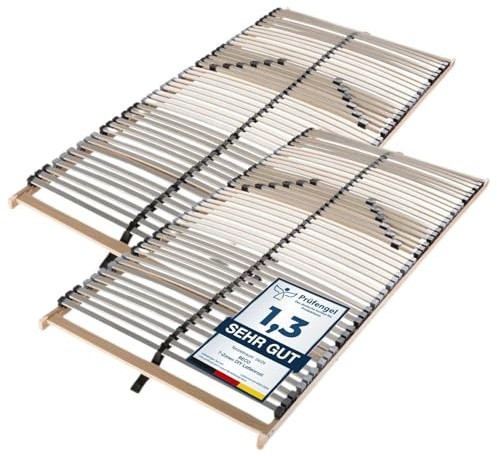 Sleepneo Lattenrost 180x200, 42 Latten, Ergonomischer 7-Zonen-Lattenrost 180 x 200 cm aus Buchenholz, Selbstmontage, hohe Traglast bis 150Kg