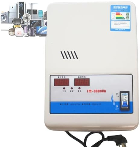 Stabilizzatore di Tensione 220V 8800W/15000W/20000W/30000W - Regolatore Automatico Ultra Basso per Casa con Display Digitale - Protezione per Elettrodomestici e Condizionatori (8800W)