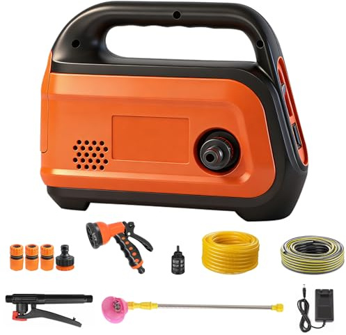 Roadtime Pompa dell'acqua per batteria Makita da 18 V (senza batteria), pompa da giardino senza fili, pompa autoadescante portatile, pompa di irrigazione da 80 W con tubo di uscita dell'acqua da 10 m