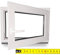 Kellerfenster - Kunststoff - Fenster - weiß - BxH: 50X55 cm - DIN Rechts - 2-Fach Verglasung - Wunschmaße ohne Aufpreis - Lagerware