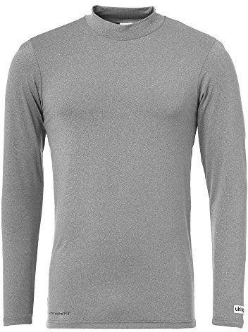 uhlsport - Baselayer - T-Shirt - Mixte Enfant - Gris (Foncé Chiné) - 164 cm